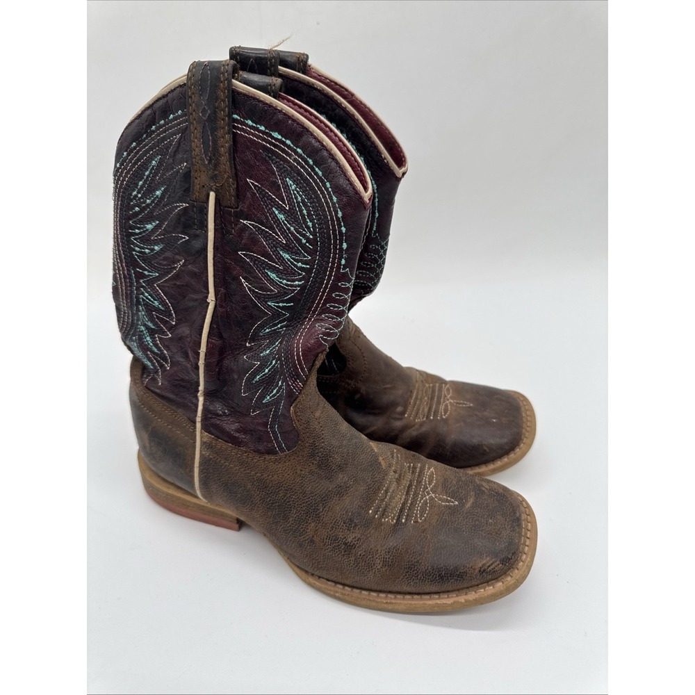 Ariat Kids Vaquera Western Boots Weathered Brown Size 12